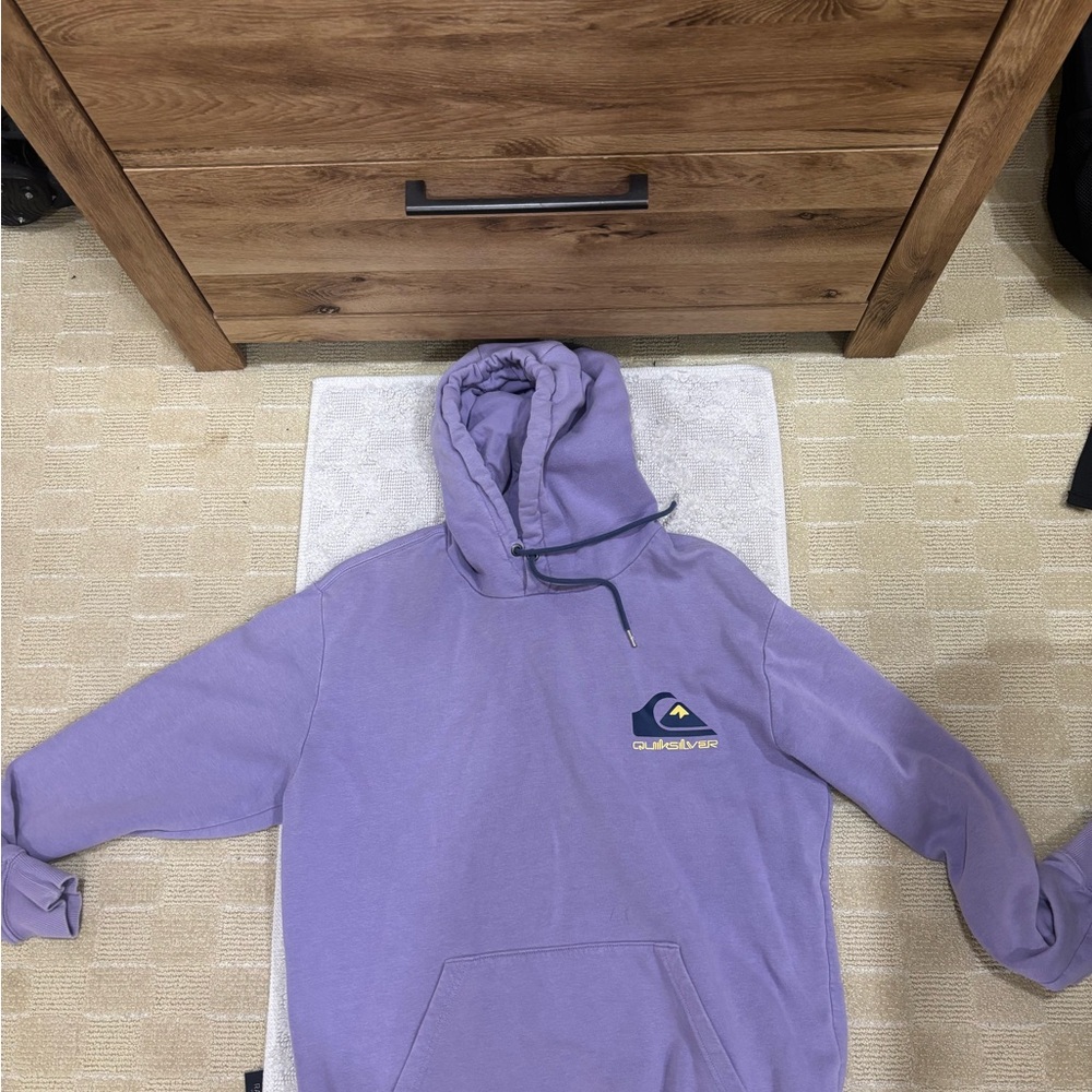 Quiksilver Men's Purple Hoodie Sweater